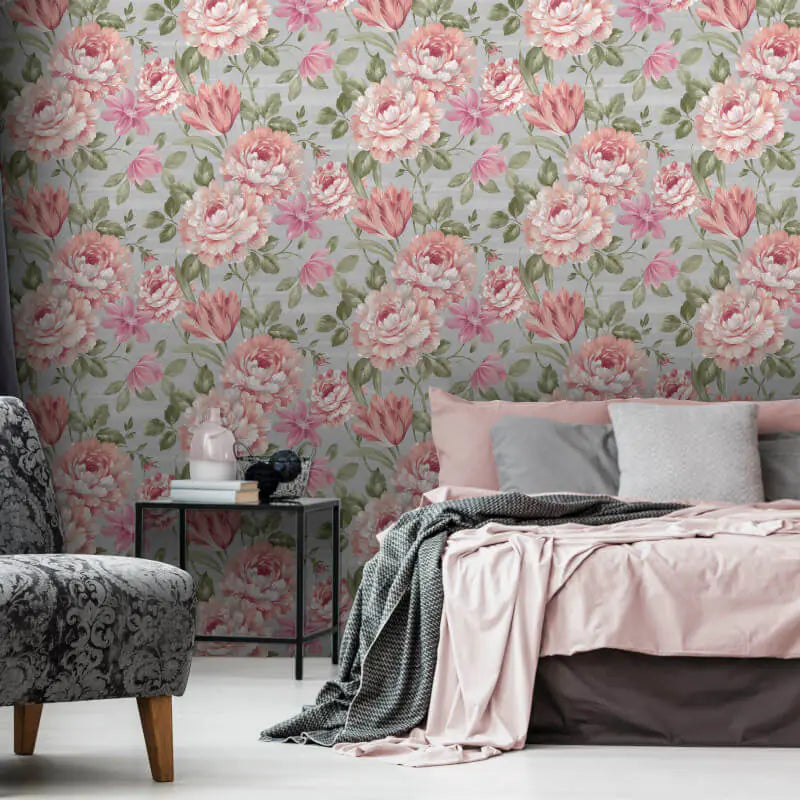 MURIVA FAYRE FLORAL PINK 194301
