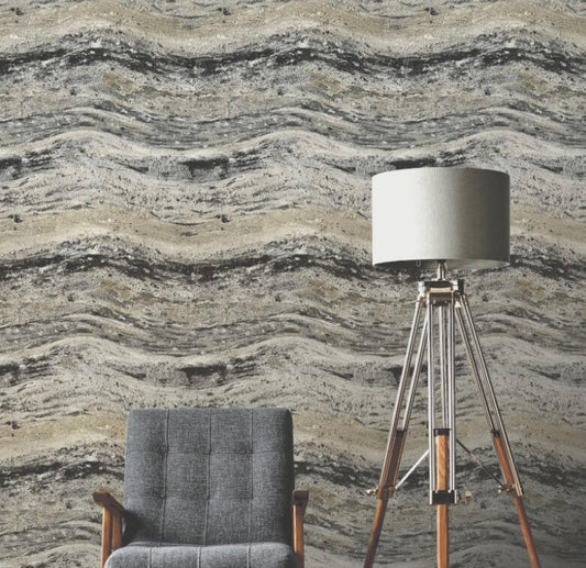 Rasch Onyx Marble Effect Grey and Sand 519228 Wallpaper