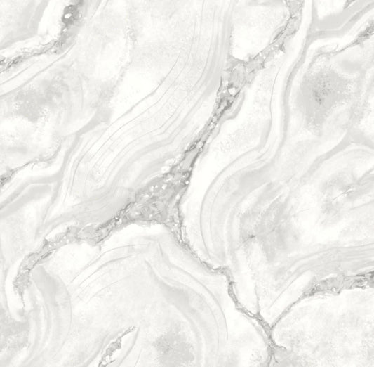 Rasch Vasari Marble White/Silver Wallpaper 529470